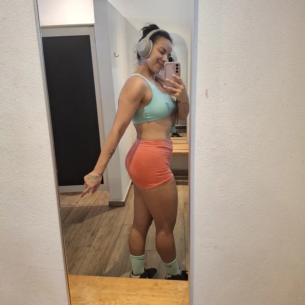 Gal Dorado in the changing-room mirror after a morning training session